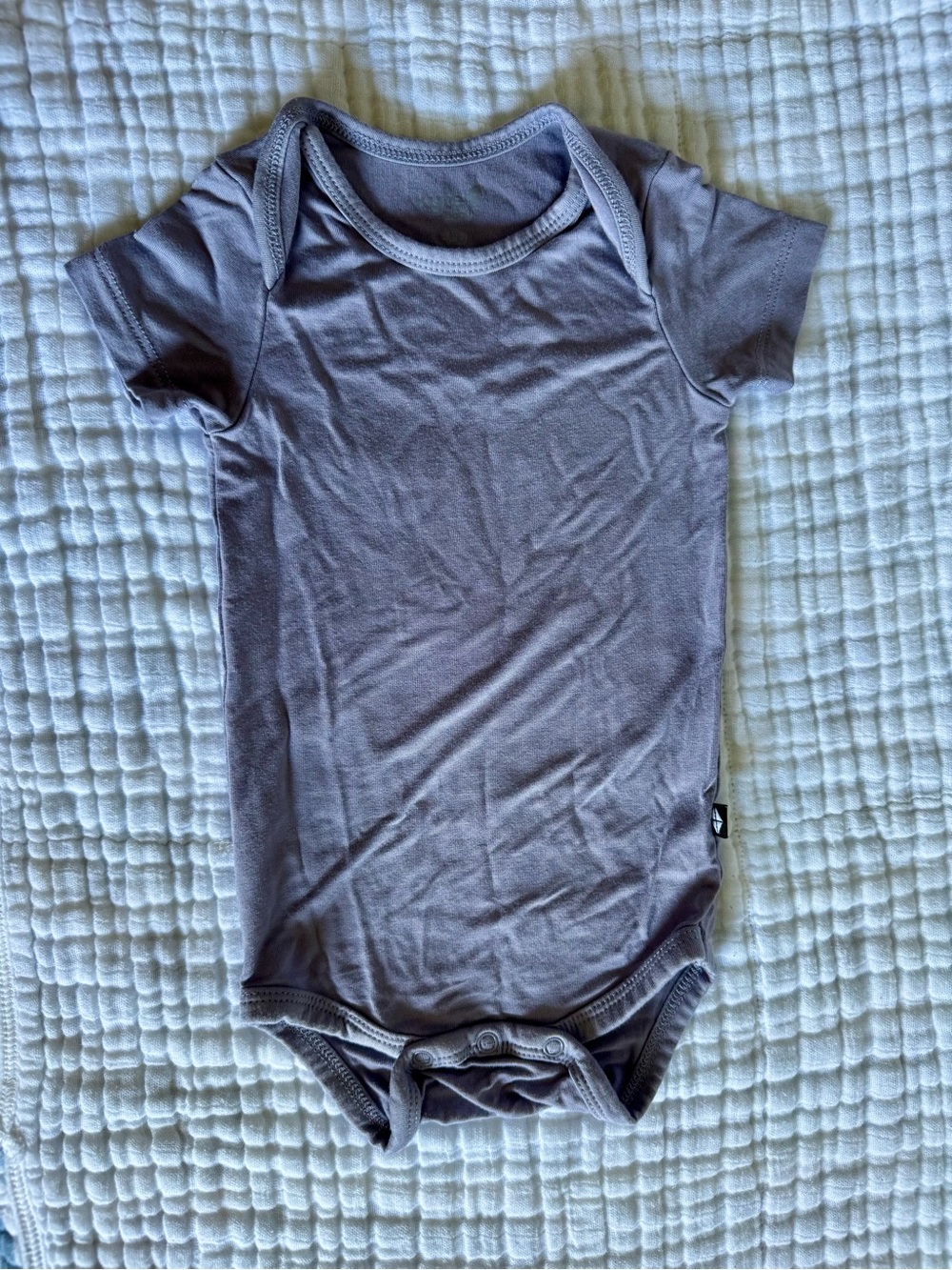 Kyte BABY Short-Sleeve One-Piece in Haze Gray